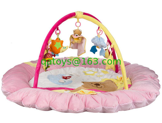 Gimnasio de juegos rosa para bebés, gimnasio musical para bebés.