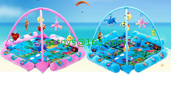 Seabeach Blue Baby Play Gimnasios y esteras con juguetes de plástico y rellenos