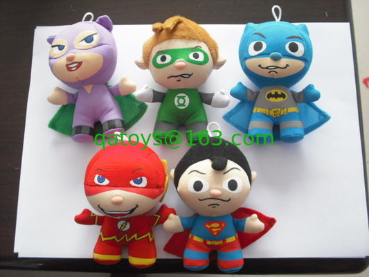 Forme el pequeño superhombre y a Batman los juguetes rellenos llavero de la felpa para la promoción de la Navidad