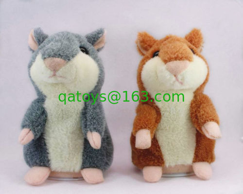 Juguetes de la felpa de la música del ratón del hámster de los niños, peluches infantiles electrónicos