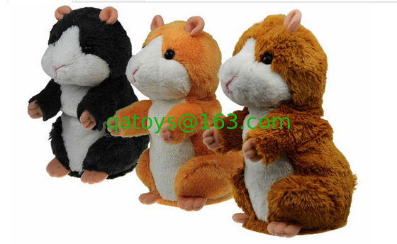 Juguetes de la felpa de la música del ratón del hámster de los niños, peluches infantiles electrónicos