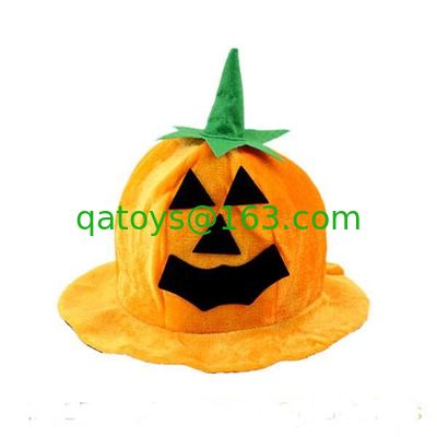 La naranja embroma peluches lindos de los juguetes de la felpa de Halloween del sombrero de la calabaza