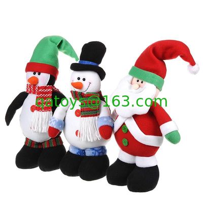 Juguete relleno la Navidad linda de la felpa del muñeco de nieve de la muñeca de Papá Noel para los niños