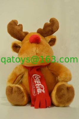Peluche promocional del reno de la Navidad de la Coca-Cola del juguete de la felpa de los alces