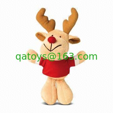La felpa preciosa de la Navidad del peluche de los alces del reno juega el tamaño del 15cm