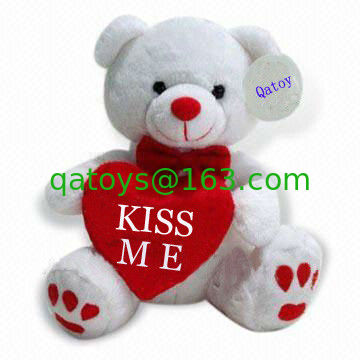 pequeño oso de la felpa de 8 de la pulgada peluches de las tarjetas del día de San Valentín para la promoción del día de fiesta