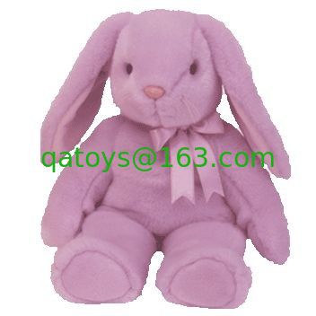 Conejitos de Pascua rellenos de púrpura juguetes de empuje animales rellenos suaves de vacaciones