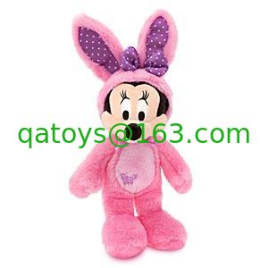 Conejito rosado de Minnie Mouse pascua de los peluches de la historieta para los bebés