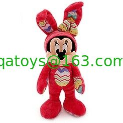 el conejito rojo de la felpa de 16inch Minnie Mouse para Pascua, los juguetes suaves para el festival celebra