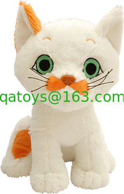 el peluche negro/blanco de 12 pulgadas del gato juega la felpa suave de la historieta
