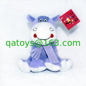 juguetes de la felpa de Milka de 8 pulgadas pequeños del peluche púrpura de la vaca para los niños, niños