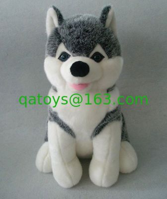12 pulgadas Suave Blanco Husky Animal relleno Personalizado juguetes de peluche Eco amigable