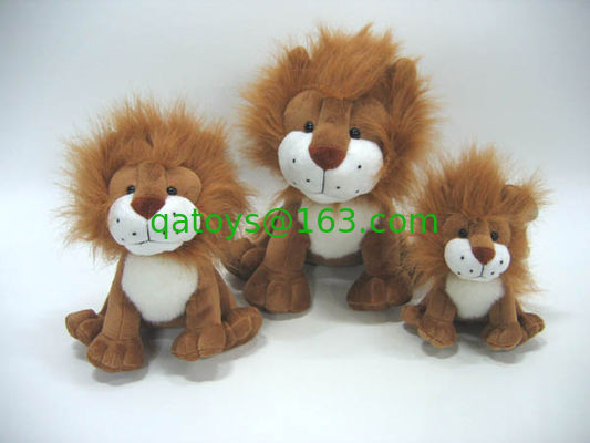 juguetes salvajes de la felpa del peluche del león 10inch, juguetes suaves para los regalos de la promoción