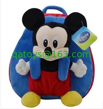 La escuela suave linda de los niños hace excursionismo el bolso de escuela de Disney Mickey Mouse
