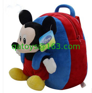 La escuela suave linda de los niños hace excursionismo el bolso de escuela de Disney Mickey Mouse