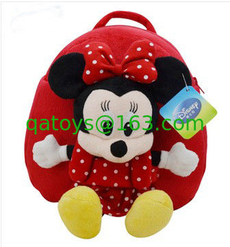 La escuela preciosa de los niños de Disney hace excursionismo el bolso de escuela de Minnie Mouse para el bebé