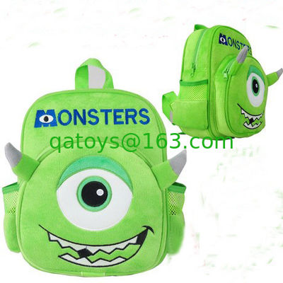 Mochilas de la escuela de los niños de Mike de la universidad de los monstruos personalizadas, verde