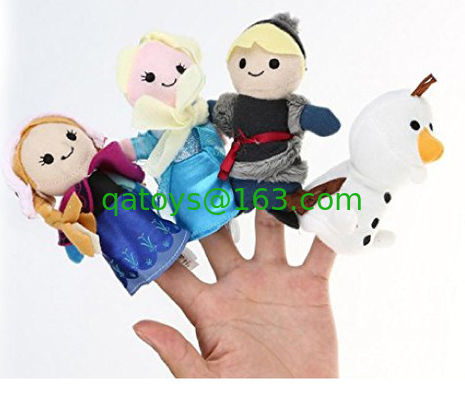 La felpa preciosa de la historieta juega las marionetas suaves congeladas del finger para los regalos y el premio de la promoción