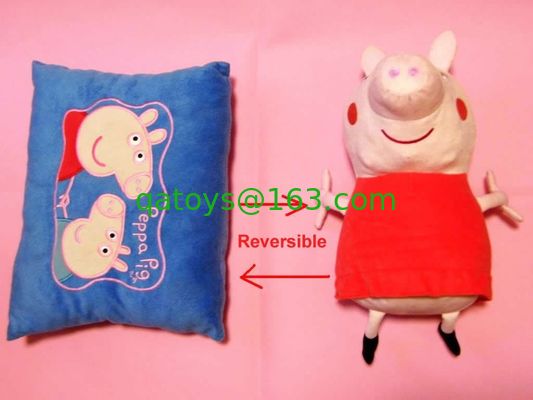 Amortiguadores y almohadas reversibles del juguete de la felpa del cerdo de Peppa de la moda para el lecho