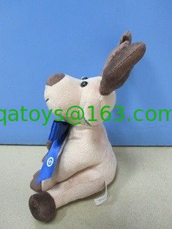 Peluches grandes de los alces/del reno de los juguetes de la felpa de la Navidad con la cinta