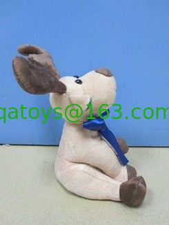 Peluches grandes de los alces/del reno de los juguetes de la felpa de la Navidad con la cinta
