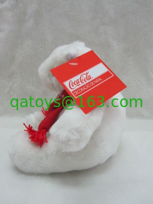 La felpa de la Navidad del peluche del oso polar de la Coca-Cola juega el tamaño del 16cm