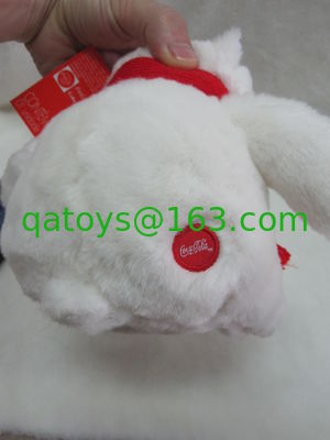 La felpa de la Navidad del peluche del oso polar de la Coca-Cola juega el tamaño del 16cm