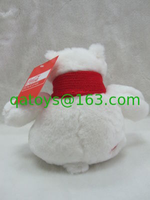 La felpa de la Navidad del peluche del oso polar de la Coca-Cola juega el tamaño del 16cm