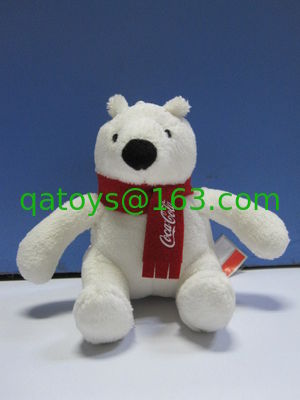 llavero lindo del empuje del peluche del oso polar de la Coca-Cola de la Navidad del 12cm