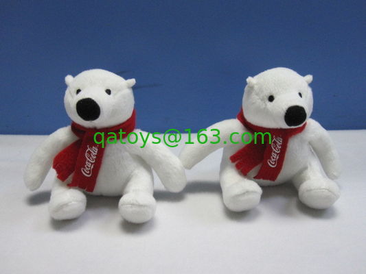 llavero lindo del empuje del peluche del oso polar de la Coca-Cola de la Navidad del 12cm