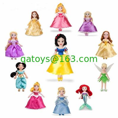princesa Dolls Cartoon Stuffed Toys de Disney de 12 pulgadas para los niños, niños