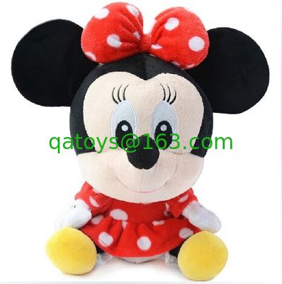 Peluches principales grandes de Disney del rosa del juguete suave de Minnie Mouse con el logotipo personalizado