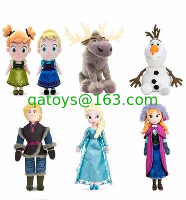 Conjunto completo de personajes de la familia Frozen de Disney, juguetes de peluche de dibujos animados para coleccionar