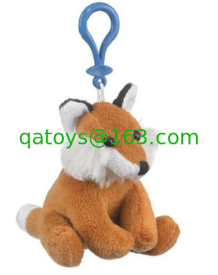Felpa rellena Fox modificada para requisitos particulares del llavero de Brown la pequeña juega el tamaño del 12cm