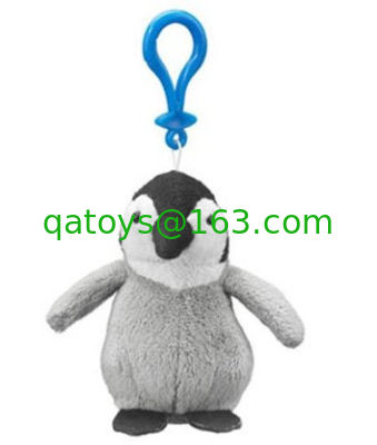 Regalos negros, grises de la promoción del llavero del juguete de la felpa del peluche del pingüino el 12cm