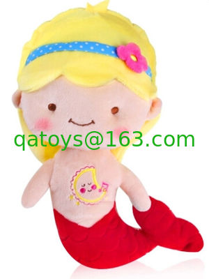 Muñecas de sirena rellenas de color rosa para niños, juguetes lindos para bebés, pequeños animales de peluche