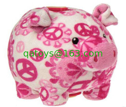 Fashion Pink Stuffed Animal Piggy Bank Personalizado para la colección de monedas