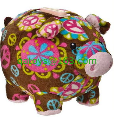juguete relleno banco lindo de la felpa de Moneky de la hucha del cerdo del 18cm para la colección de moneda