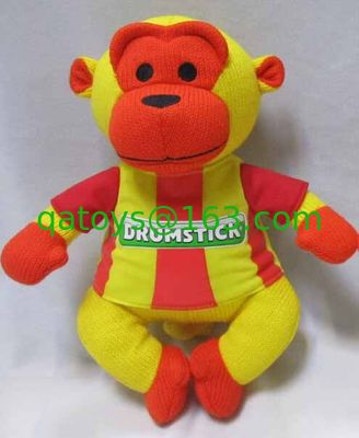 juguete hecho punto precioso de la felpa del peluche del mono 9inch para los regalos de la promoción