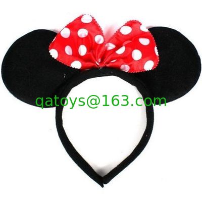 Sombrero de la venda de Disney - accesorio del traje de los oídos de Minnie Mouse de la felpa con el arco para el partido
