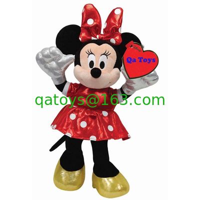 Felpa roja Minnie Mouse de Disney de la moda para los juguetes rellenos día de San Valentín