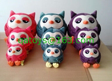Animales del Bosque Azul y Naranja Búho Juguete de Plush Relleno Para Regalos de Promoción
