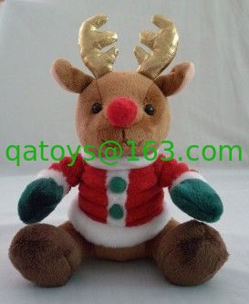 La felpa modificada para requisitos particulares de los niños de los peluches de los alces/del reno juega