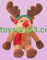 La felpa modificada para requisitos particulares de los niños de los peluches de los alces/del reno juega