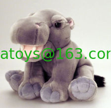 Juguetes rellenos hipopótamo gris precioso del peluche de la actitud de la sentada para los regalos de la promoción