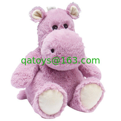 Juguetes rellenos hipopótamo gris precioso del peluche de la actitud de la sentada para los regalos de la promoción