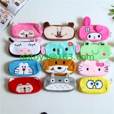 Caja de lápiz animal linda de los niños/bolso fresco del lápiz de la felpa para la escuela