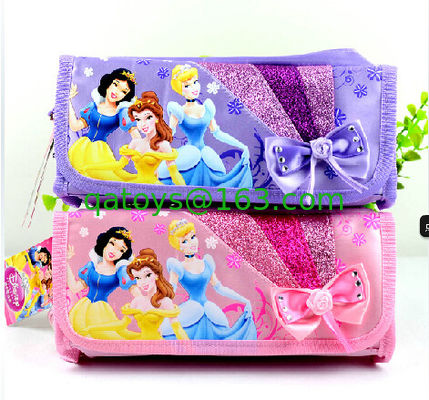 Princesa púrpura/del rosa Plush Pencil Bag de Disney con la cremallera para los regalos de la promoción