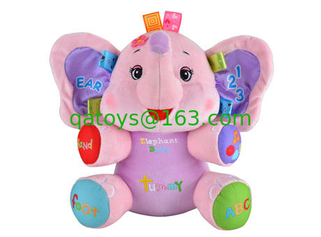 El elefante azul que habla juguetes de peluche para bebés con música animales para el aprendizaje del bebé