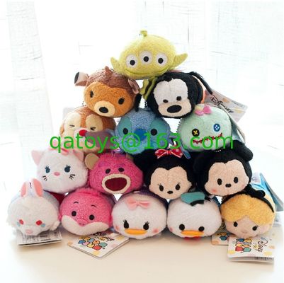Hot Disney Tsum Tsums Colección de juguetes de peluche para teléfonos móviles limpiador de pantalla bolso llavero